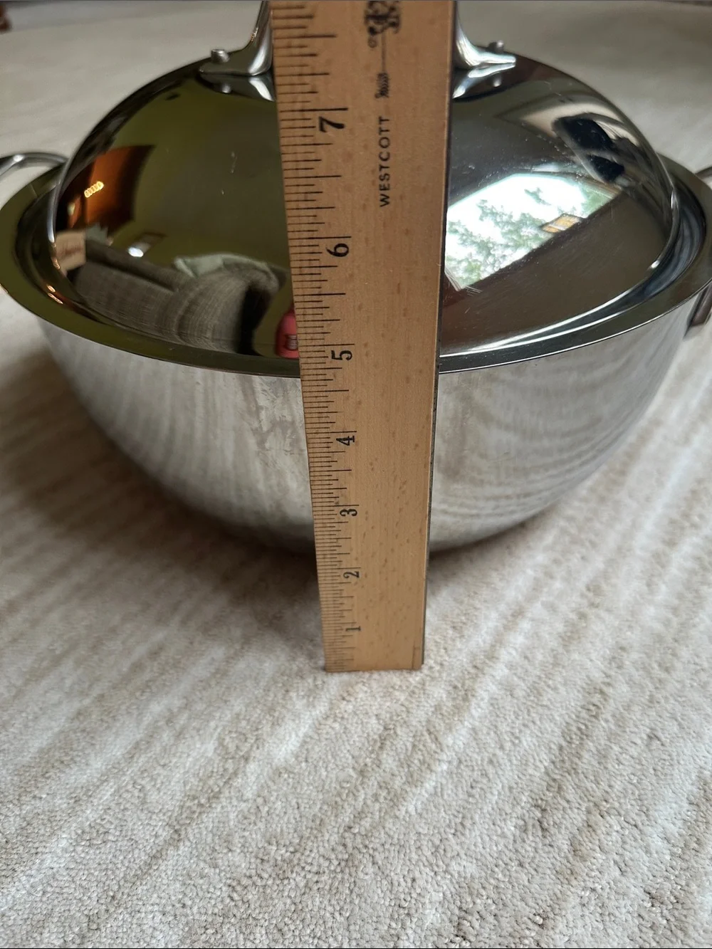 All-Clad Brushed Stainless Steel 5.5-Qt Dutch Oven with Dome Lid Stock Pot